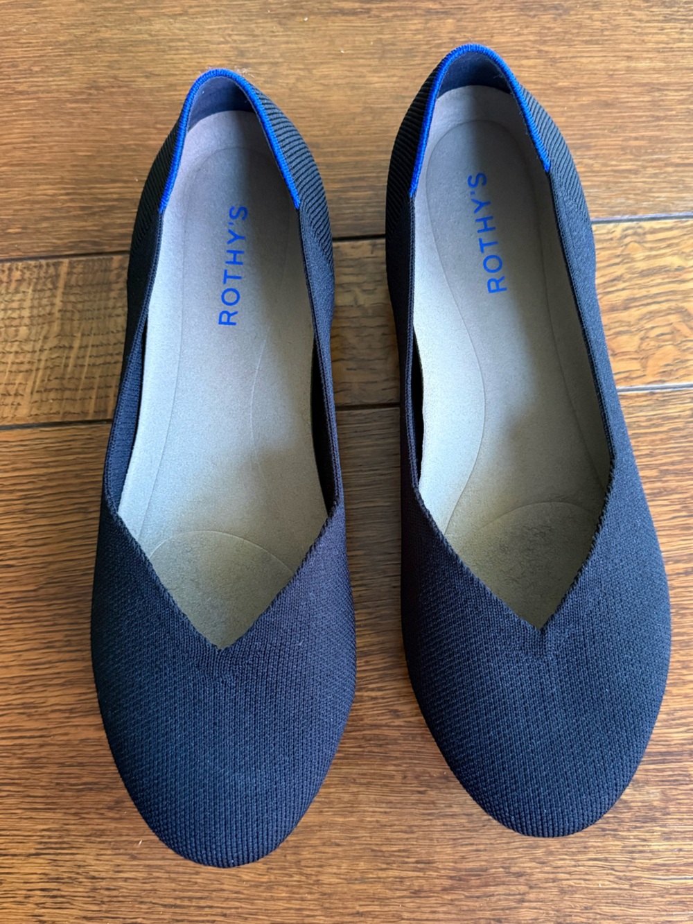 Rothy's Black Women's Pointed-Toe Knit Flats